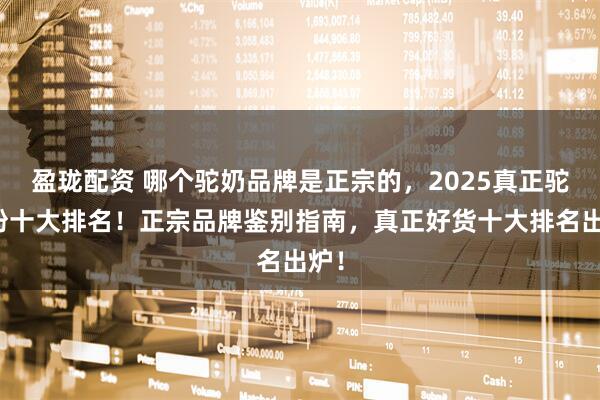 盈珑配资 哪个驼奶品牌是正宗的,2025真正驼奶粉十大排名!正宗品牌鉴别指南,真正好货十大排名出炉!